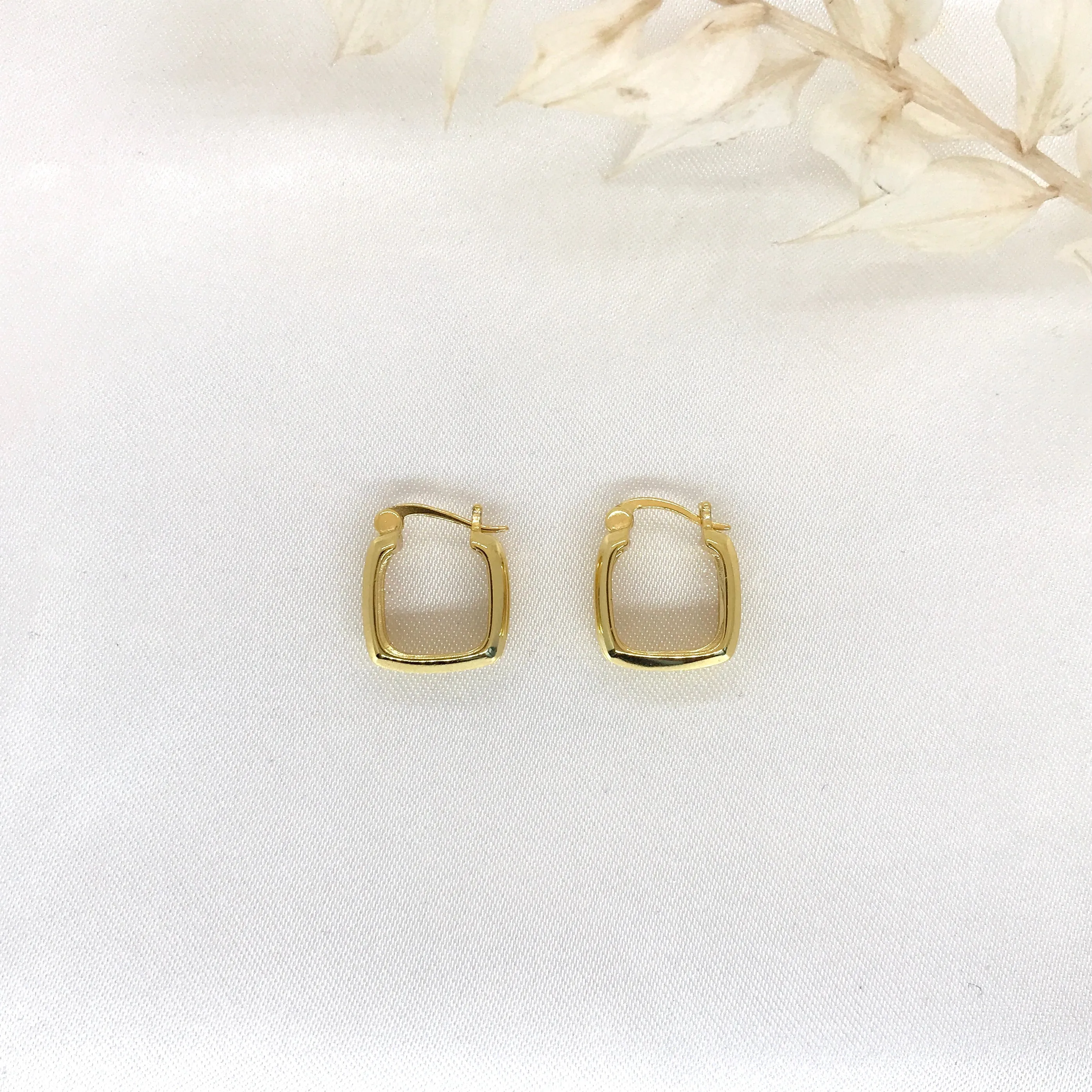 18k/925 Vermeil Be Square Hoops