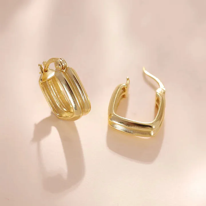 18k/925 Vermeil Be Square Hoops