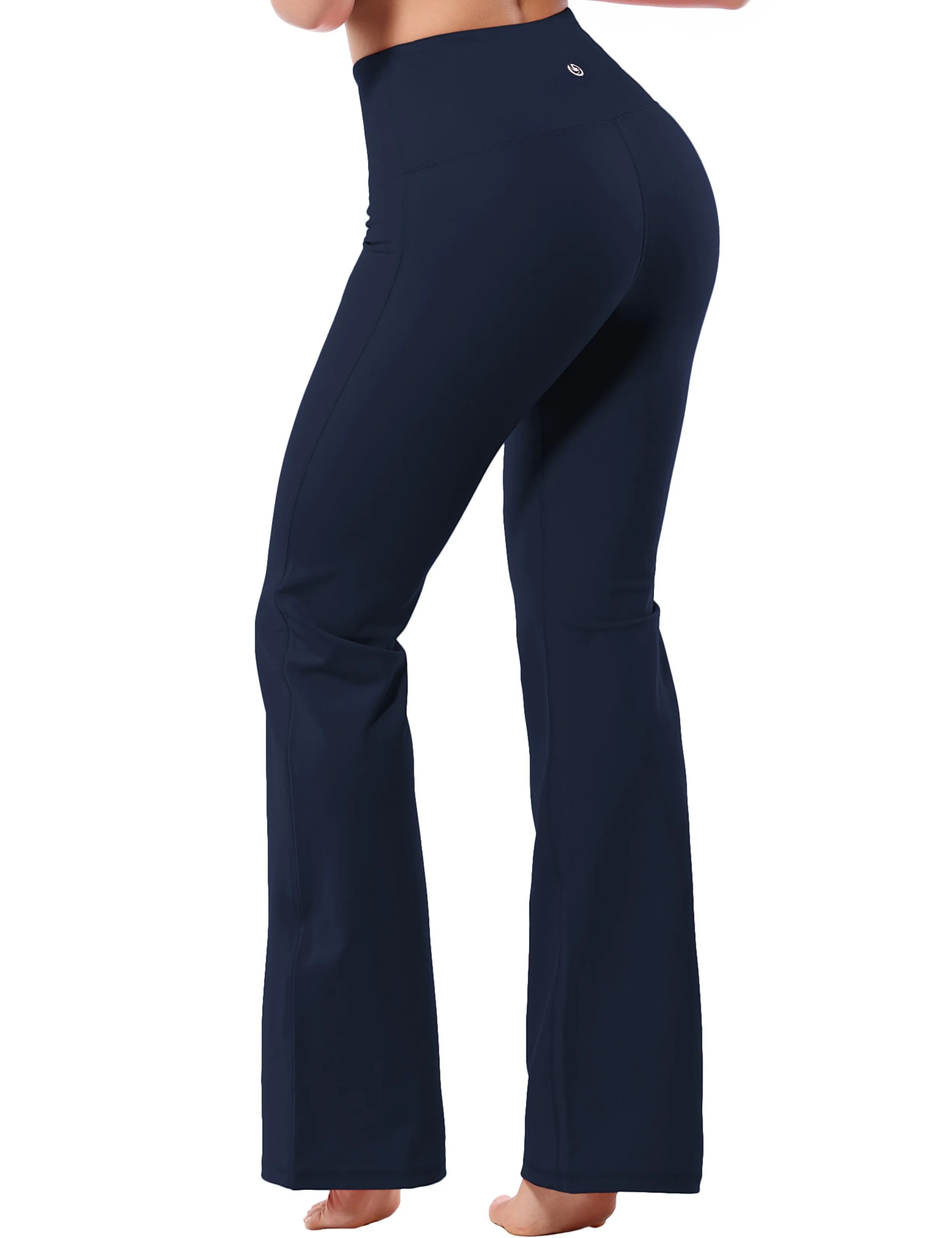 29 31 33 35 37 High Waist Bootcut Leggings Darknavy ins_yogastudio