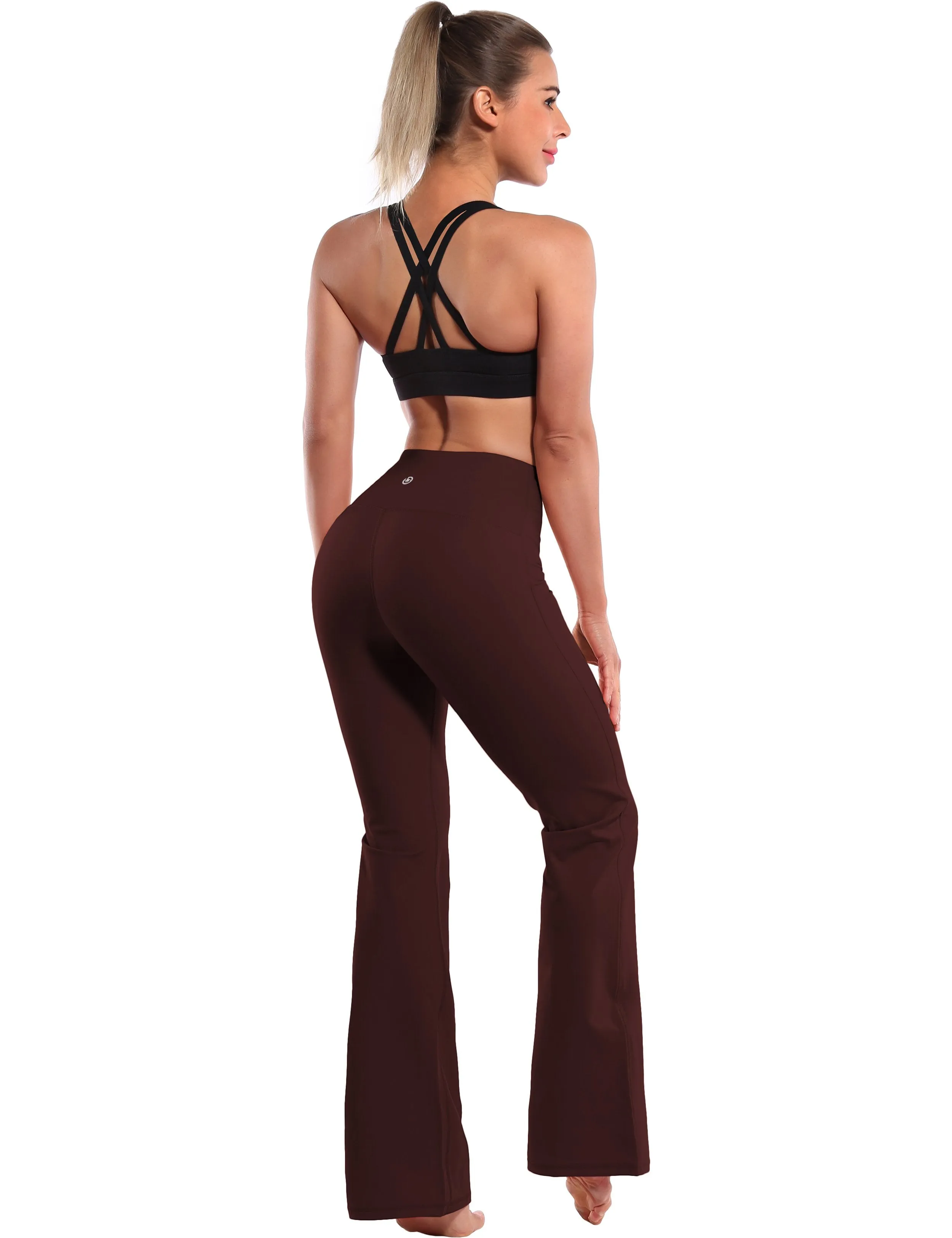 29 31 33 35 37 High Waist Bootcut Leggings Mahoganymaroon ins_yogastudio