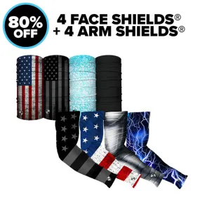 4 FACE SHIELDS®   4 ARM SHIELDS®