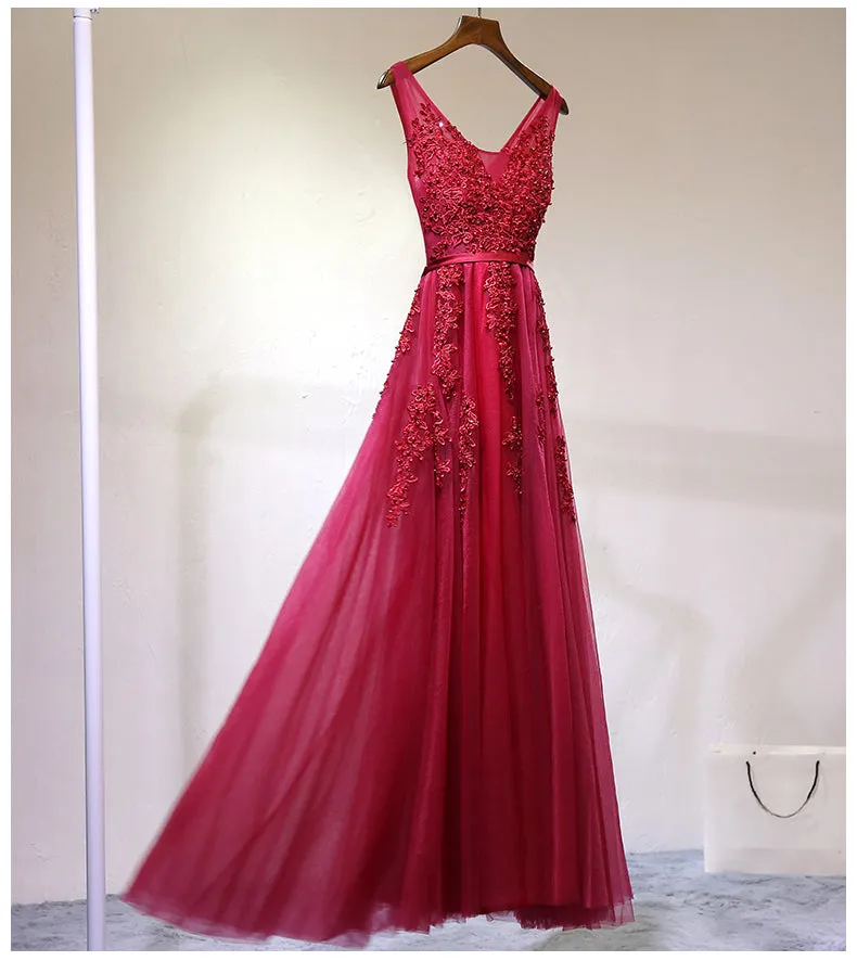 A-Line Gray, Navy Blue, Burgundy Lace Prom Dresses, Bridesmaid Dresses, Lace Graduation Dresses, BD2303124