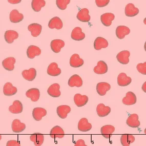 All My Heart - Heart Toss Pink Yardage