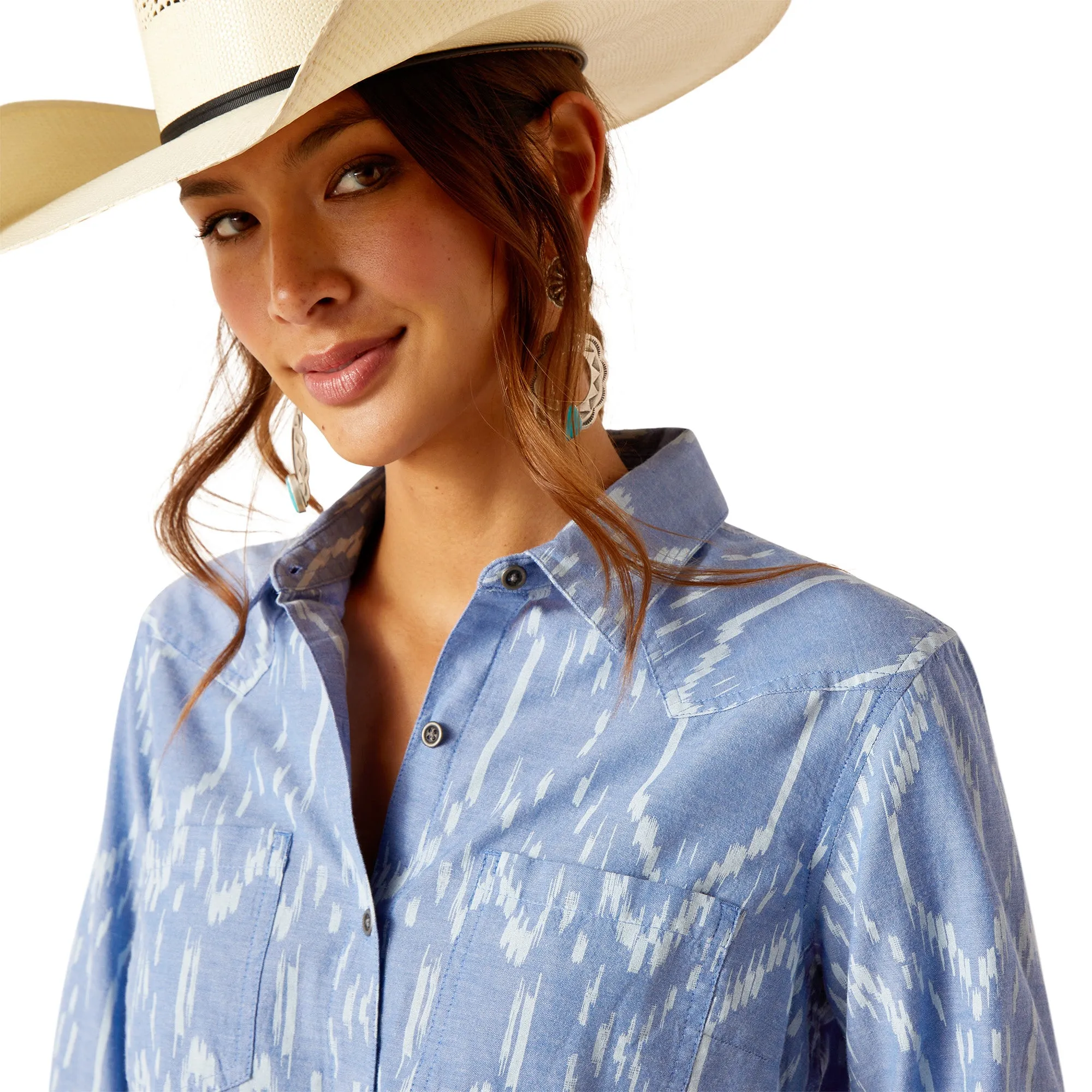 Ariat Women's REAL Billie Jean Shirt - Blackhawk Ikat