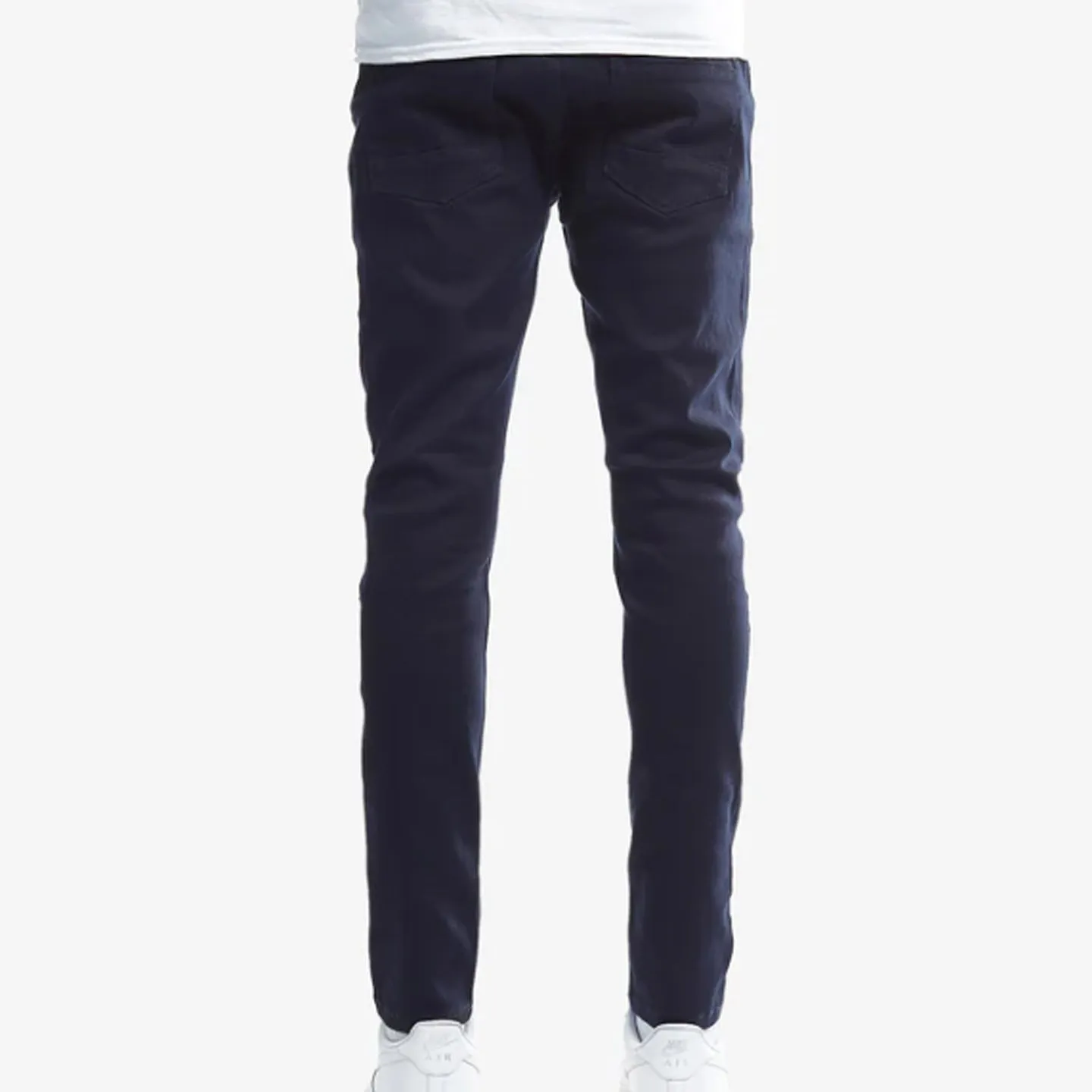 Copper Rivet Ripped Slim Jean (Navy)