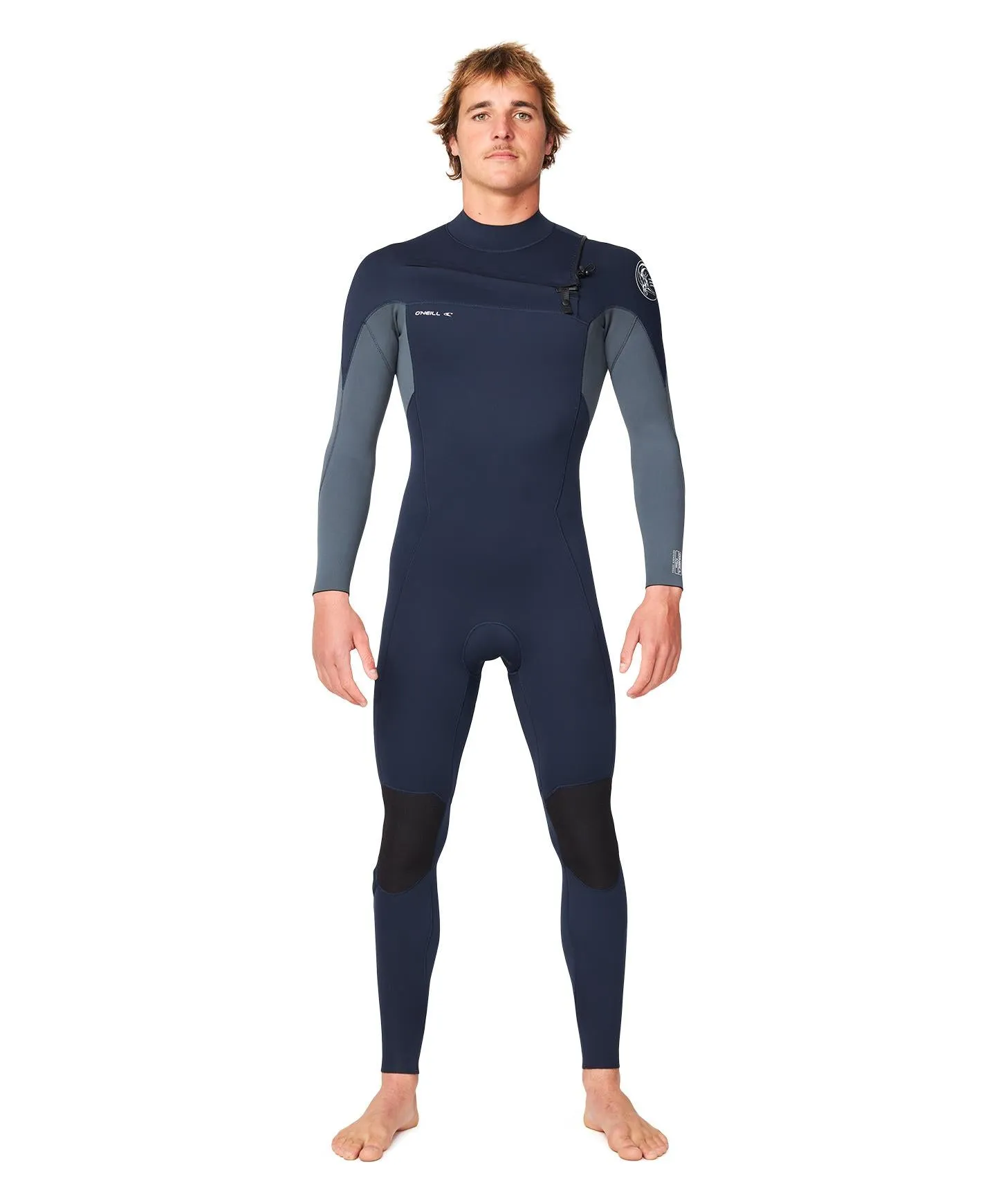 Defender 3/2mm Steamer Chest Zip Wetsuit - Navy