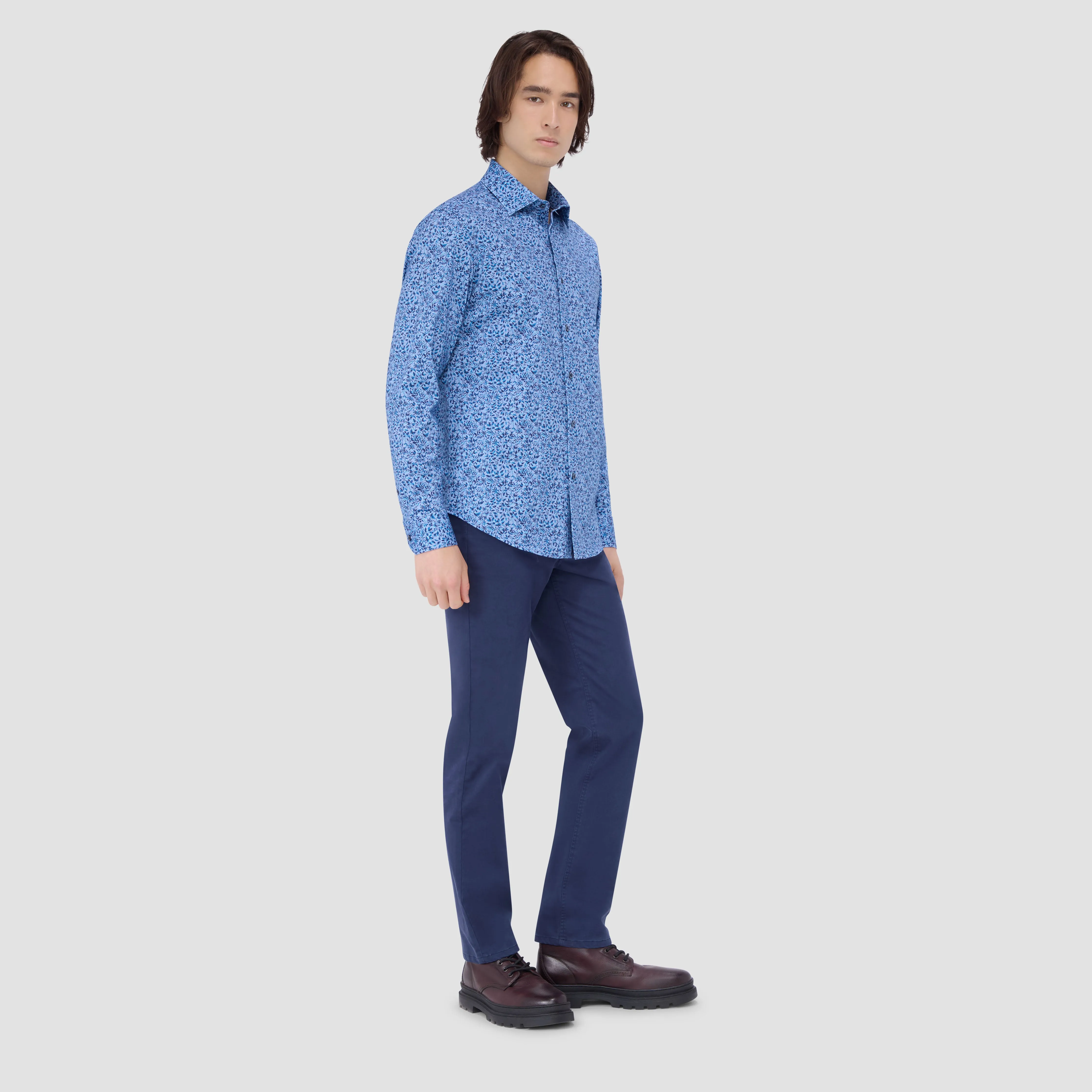 DEVON Leaf Print OoohCotton Shirt