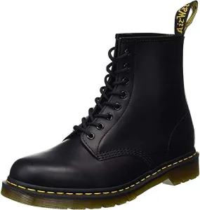 - Dr. Martens 1460 Stivali unisex, in pelle, con 8 occhielli per i lacci, neri, Nero (Black smooth), 43 EU