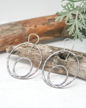 Forged Silhouette Hoop earrings -Embrace [ready to ship]