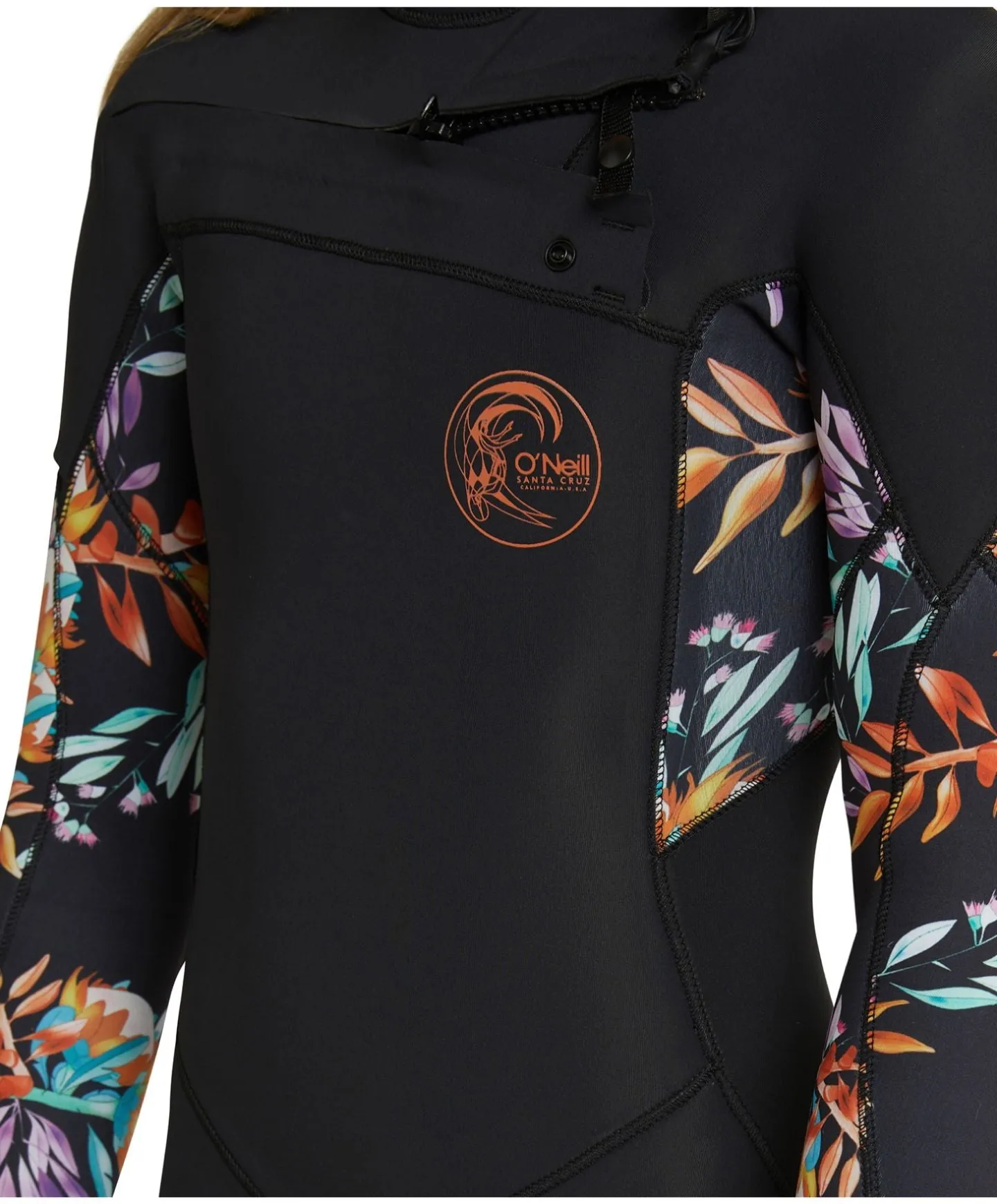 Girl's Bahia 3/2mm Steamer Chest Zip Wetsuit - Australiana