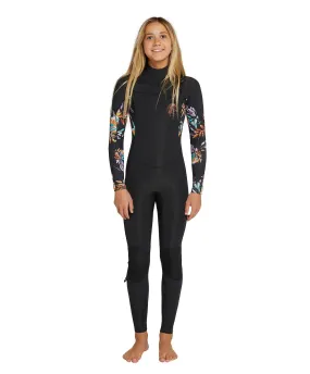 Girl's Bahia 3/2mm Steamer Chest Zip Wetsuit - Australiana