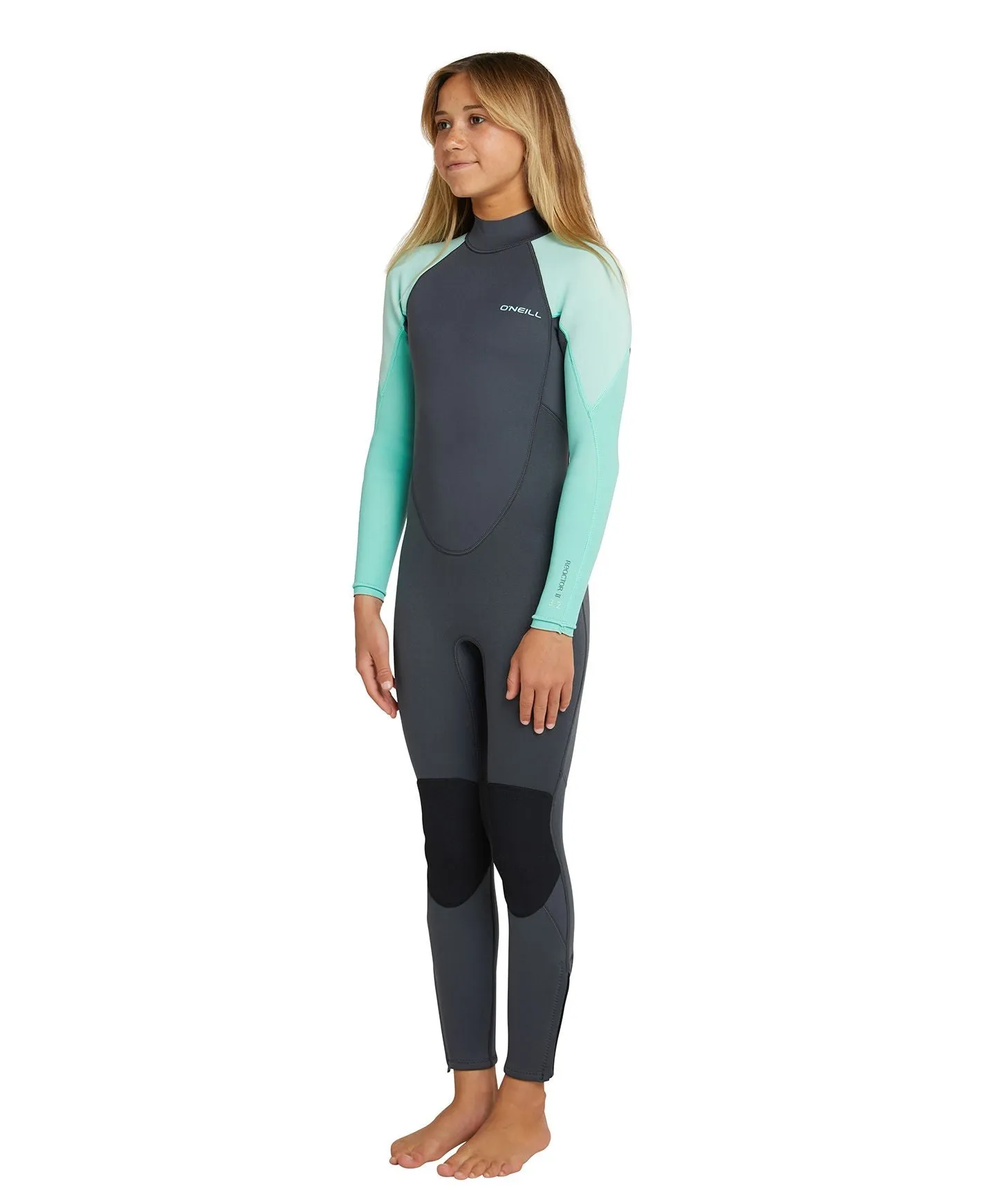 Girl's Reactor 3/2mm Steamer Back Zip Wetsuit - Gunmetal