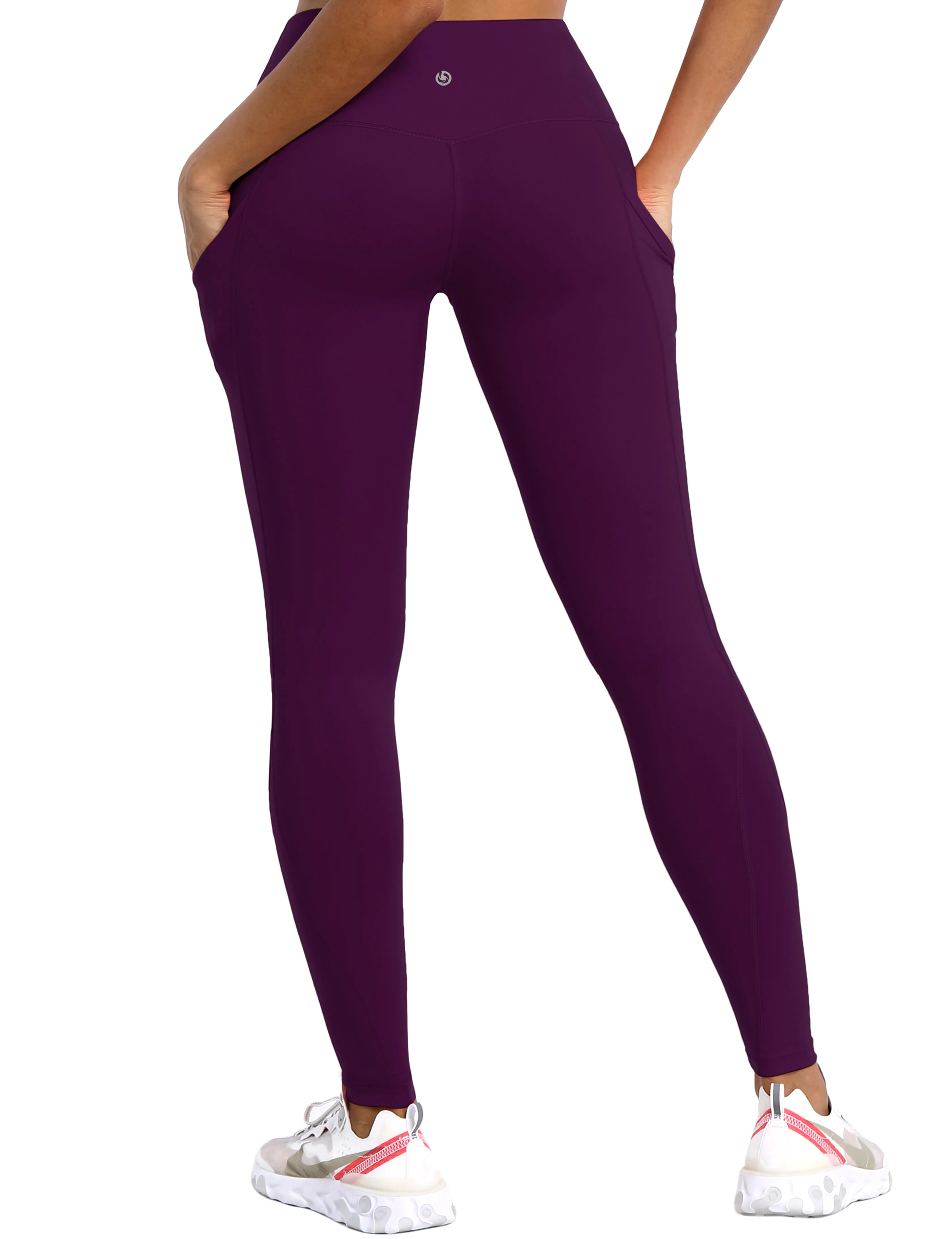 High Waist Side Pockets yogastudio Pants plum_yogastudio