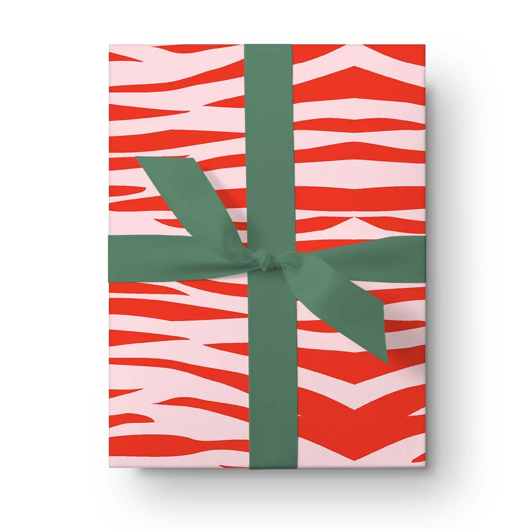 Holiday Gift Wrap - Jungle Stripes