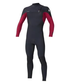 HyperFire 4/3mm Steamer Chest Zip Wetsuit - Dark Red