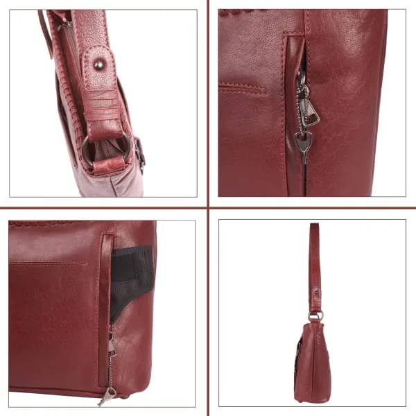 Juliana Leather Concealed Carry Shoulder Purse