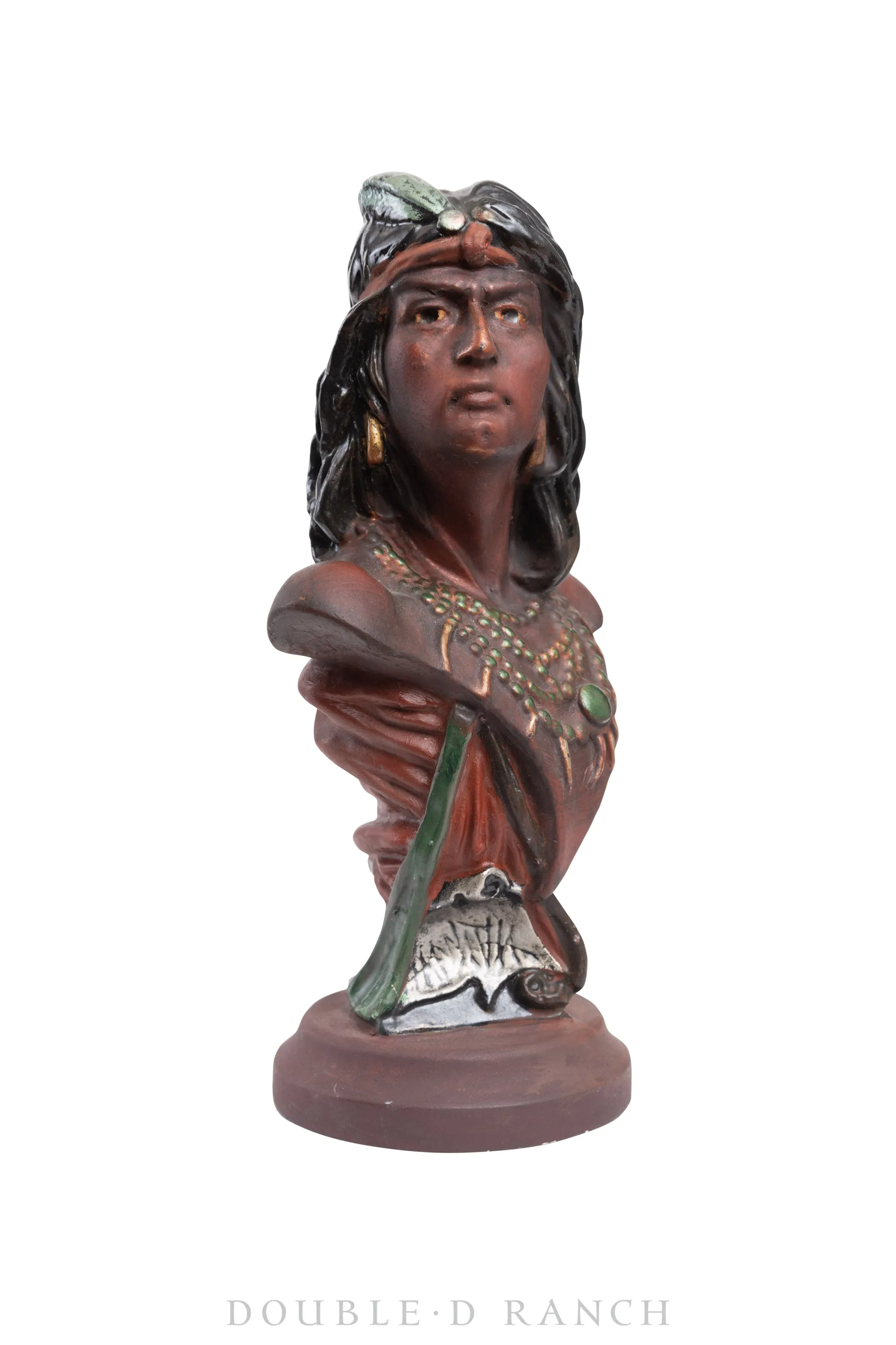 Miscellaneous, Folk Art, Native American Bust, HIAWATHA, Tobacco Advertising, 1902, 811