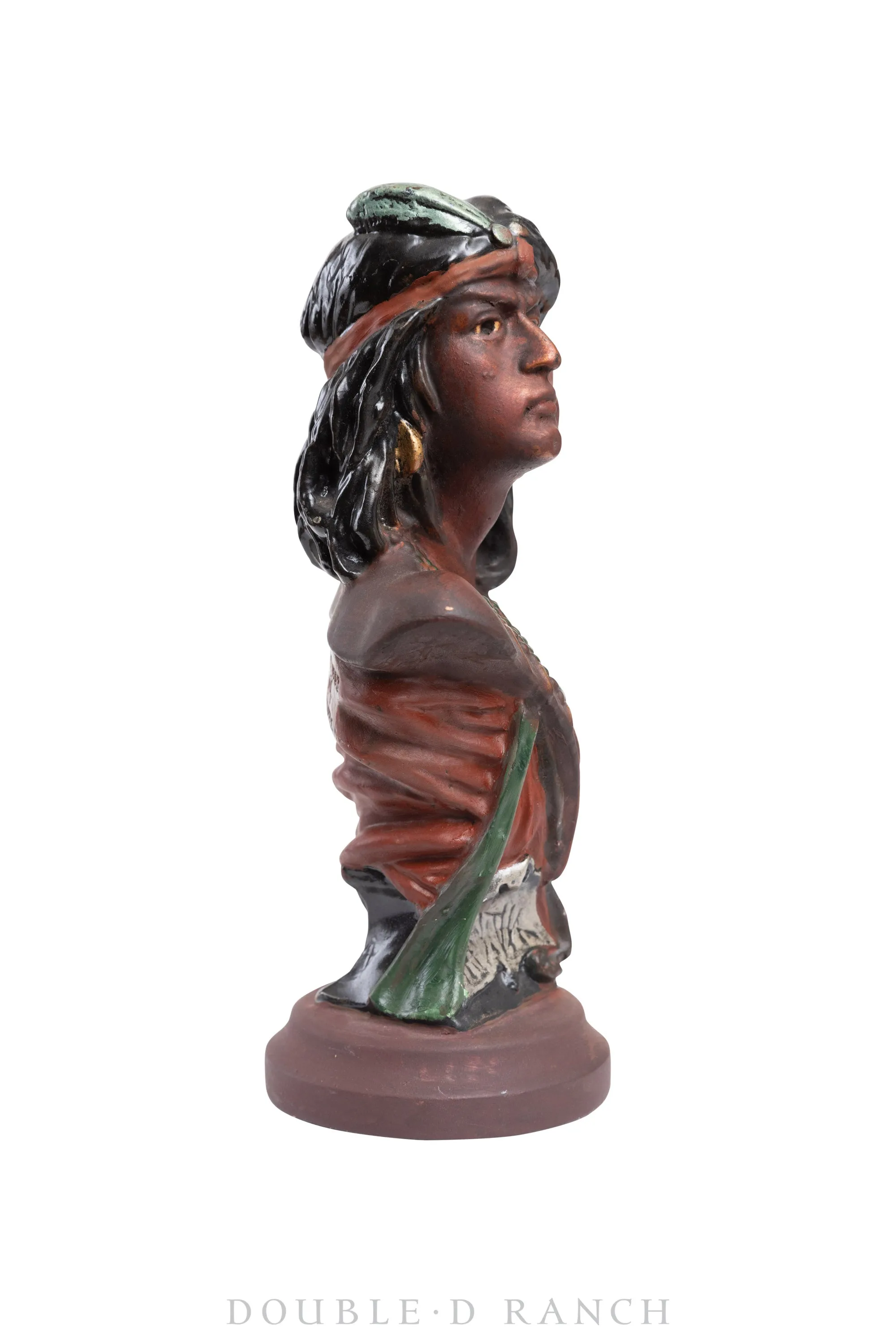 Miscellaneous, Folk Art, Native American Bust, HIAWATHA, Tobacco Advertising, 1902, 811