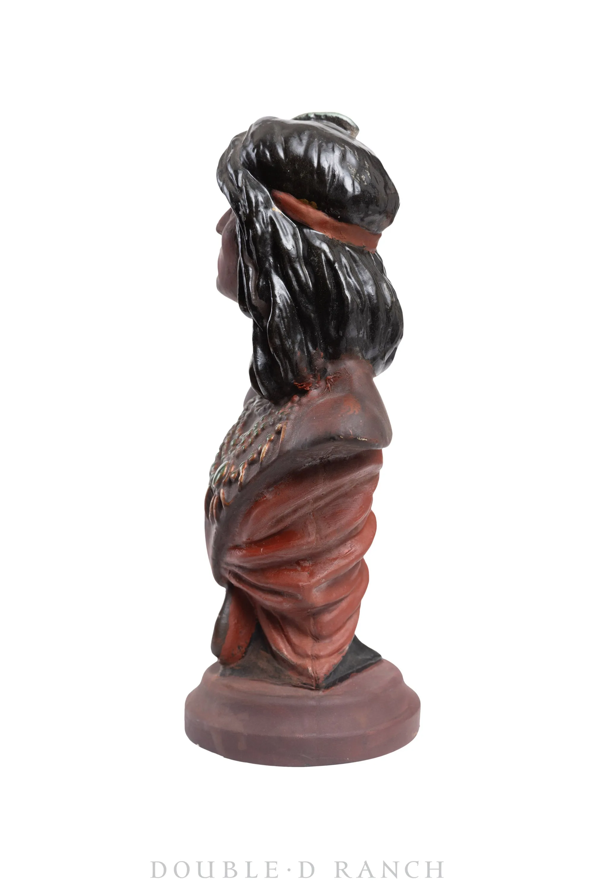 Miscellaneous, Folk Art, Native American Bust, HIAWATHA, Tobacco Advertising, 1902, 811