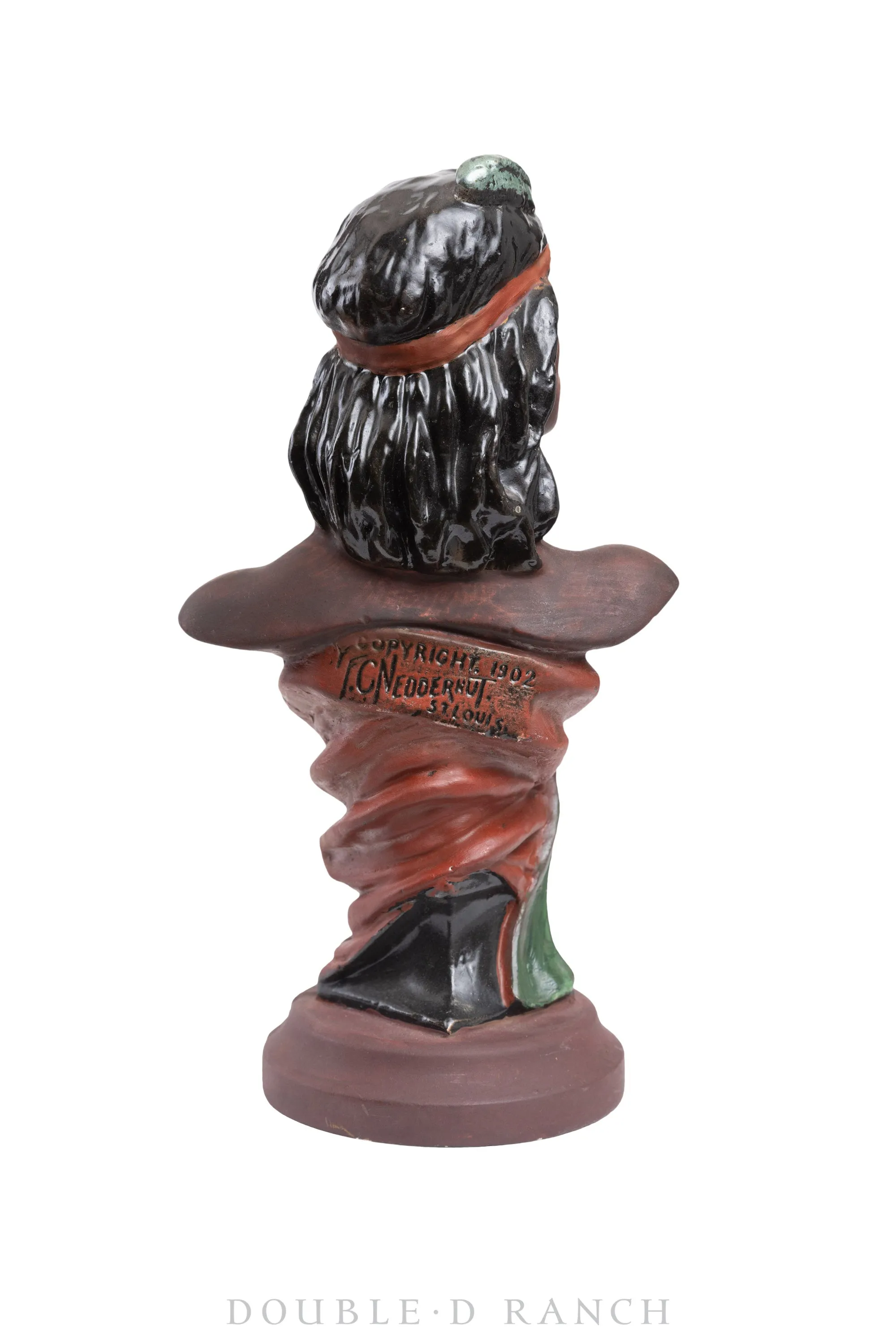 Miscellaneous, Folk Art, Native American Bust, HIAWATHA, Tobacco Advertising, 1902, 811