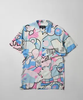 Neo World Cartoon Print Short Sleeve Shirt