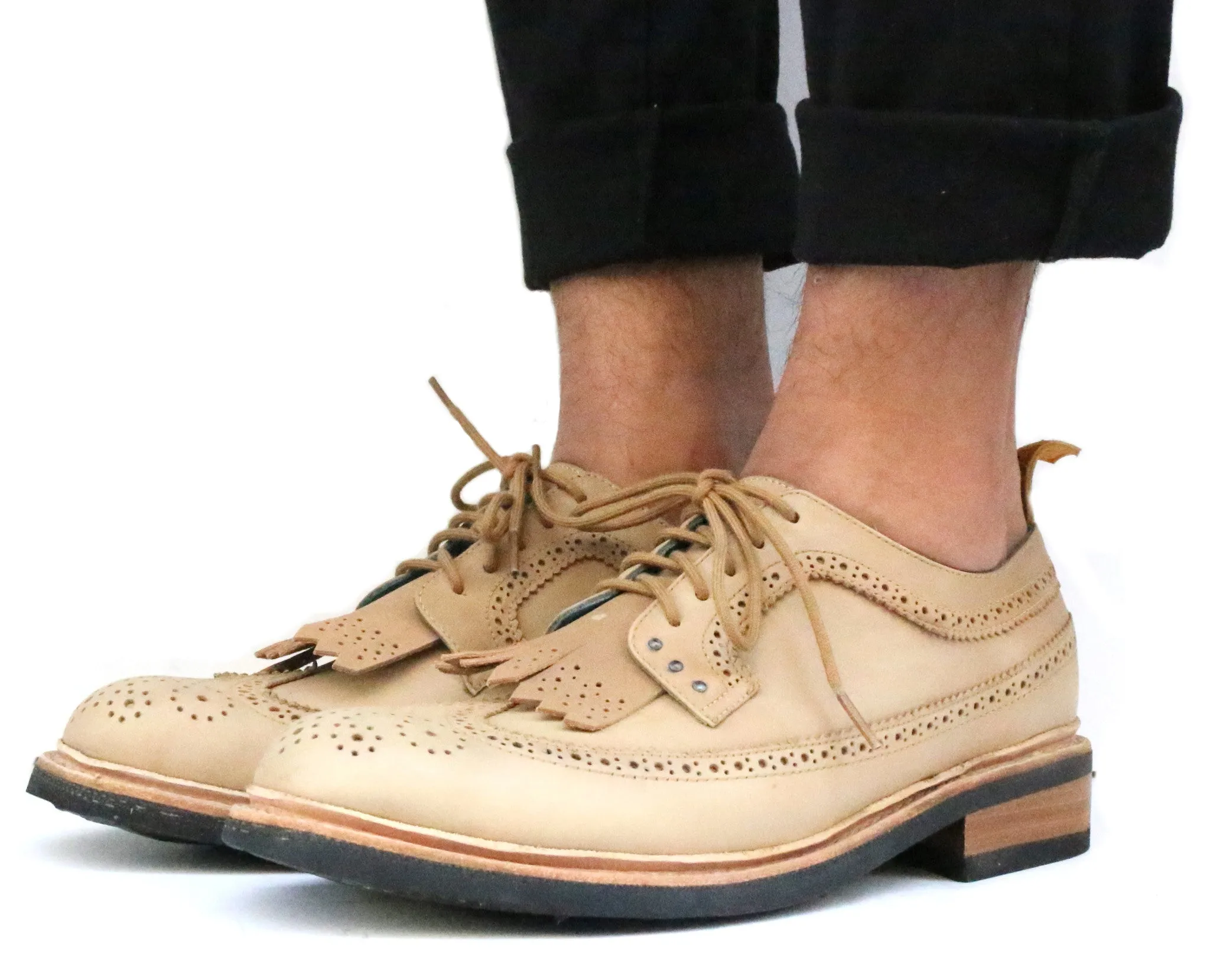 No.1051 RUNWAY brogue shoe Natural