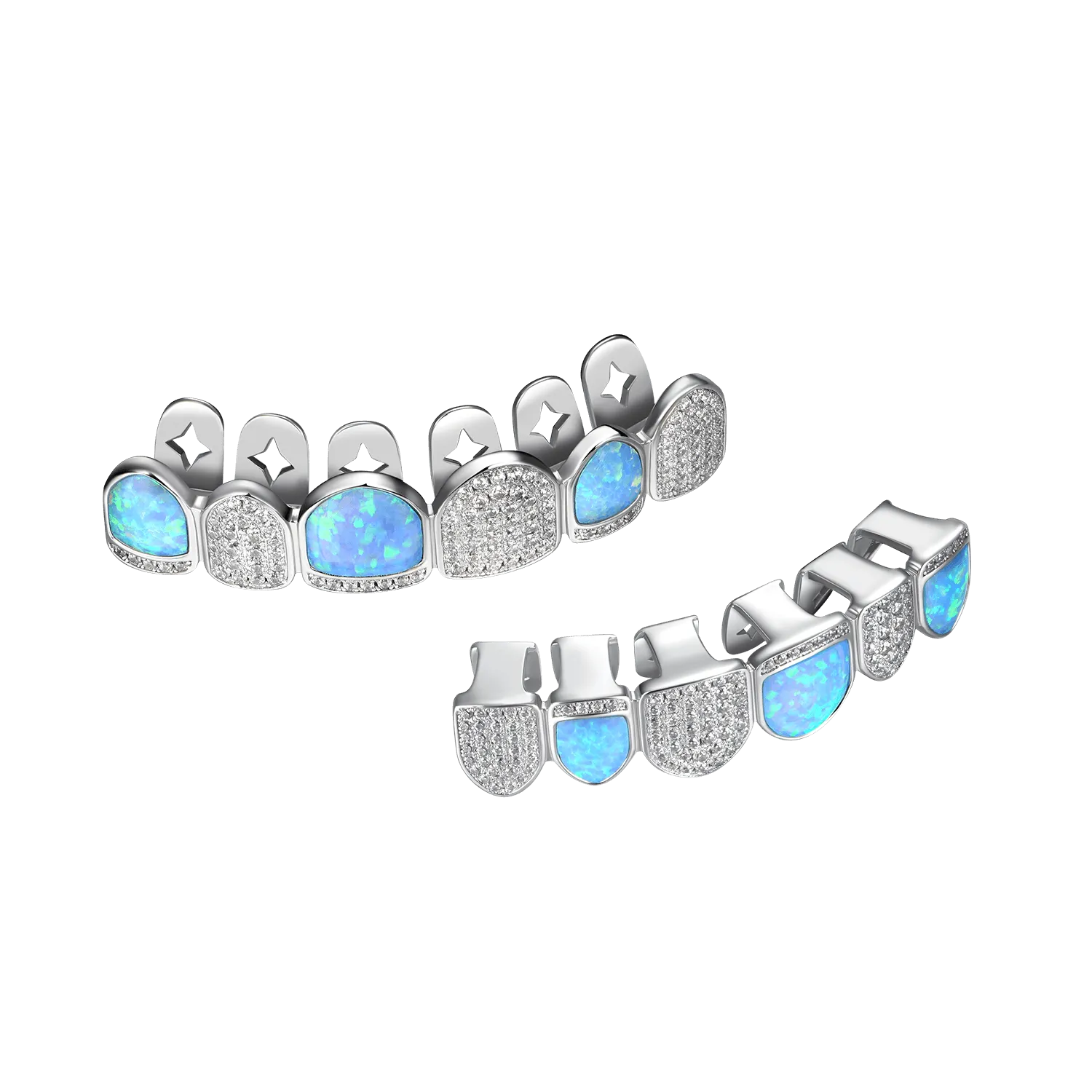 Pre-made Six Teeth Opal Grillz