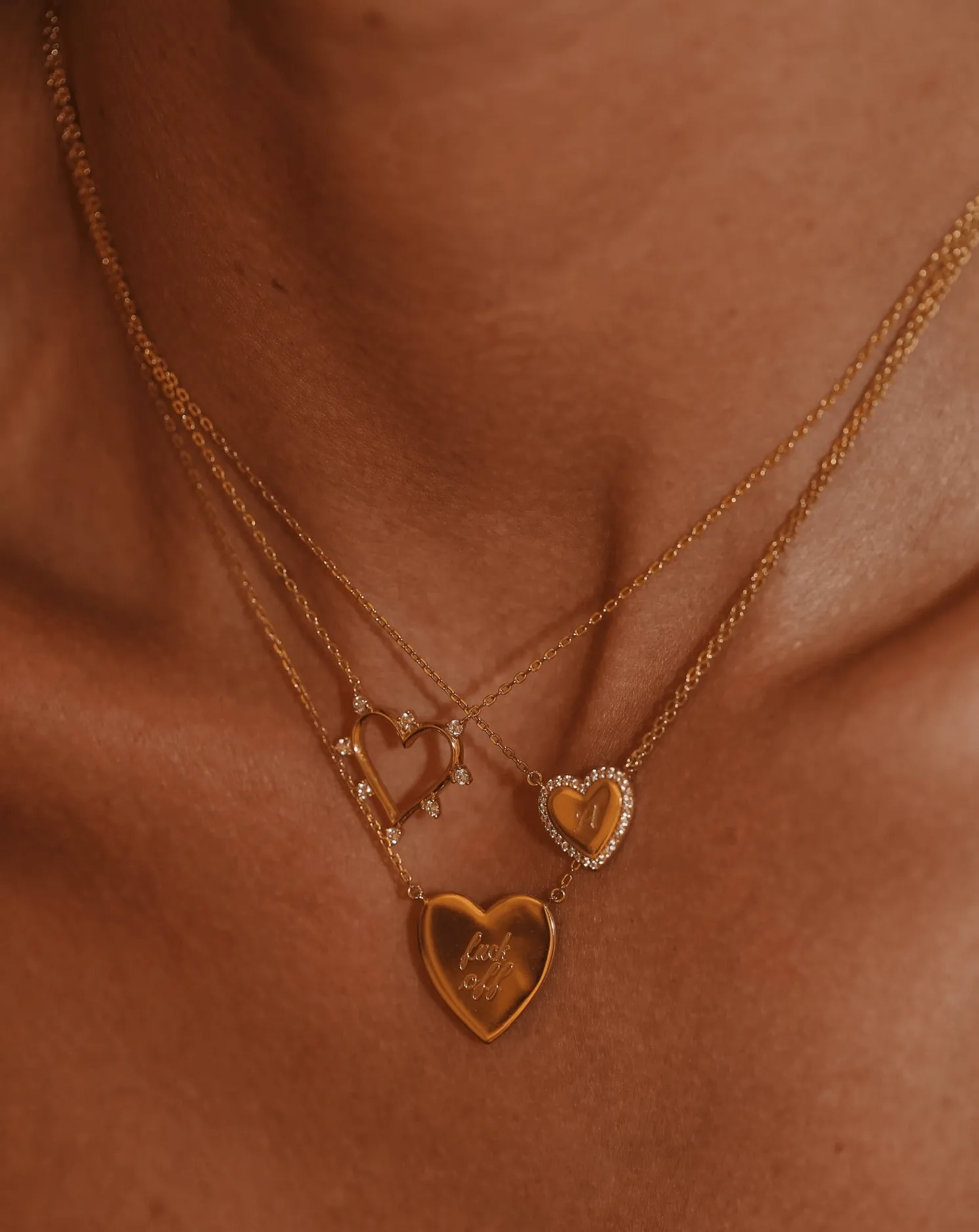 *Preorder* F Off Heart Necklace - Sterling Silver