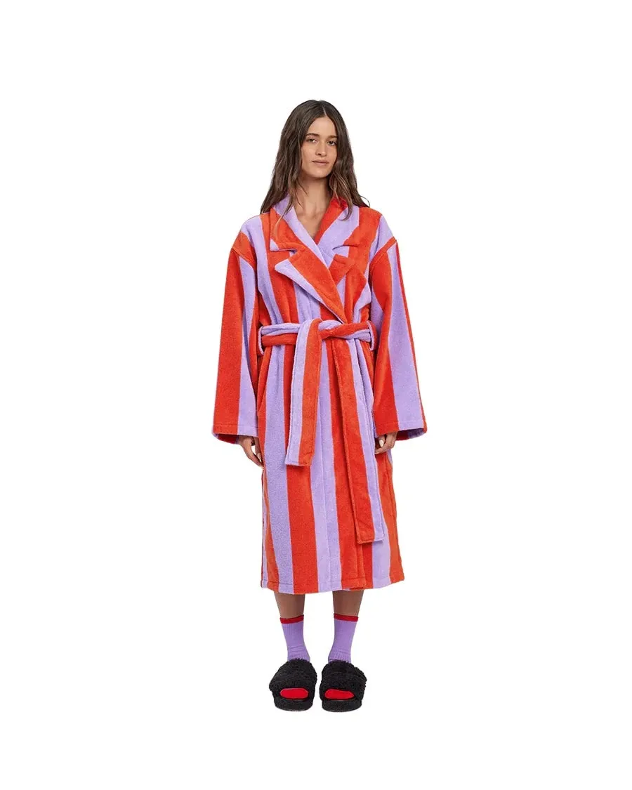 Robe⎮Cotton ⎮Grapefruit Stripes