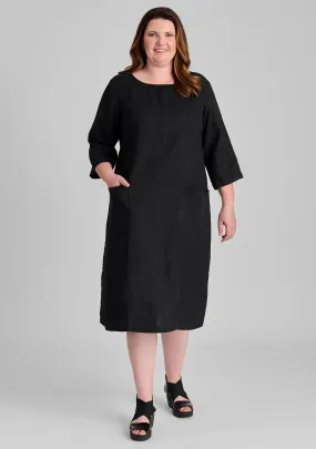 Slouch Pocket Dress - Linen Shift Dress