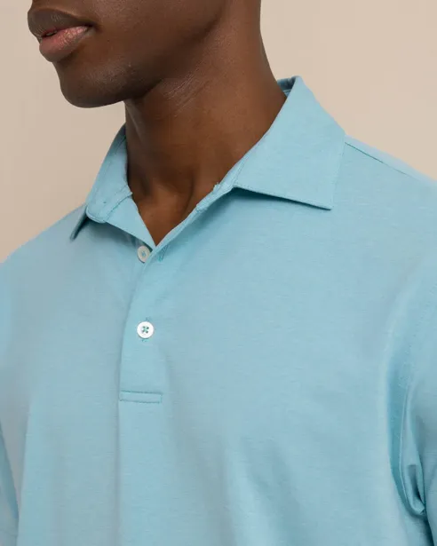 Southern Tide brrr°-eeze Heather Performance Polo Shirt - Marine Blue