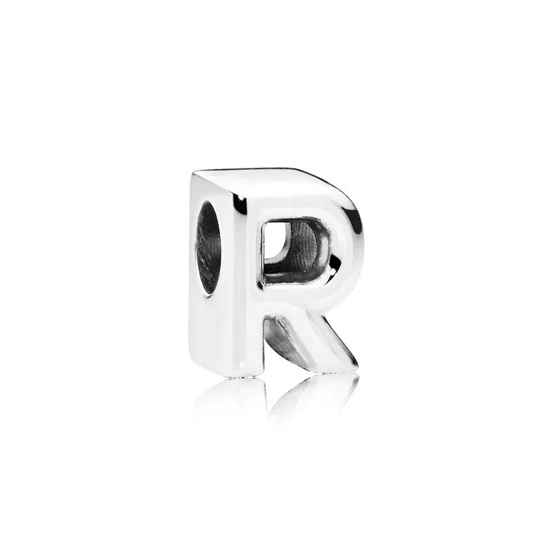 Sterling Silver Letter Alphabet A-Z Beads For DIY Jewelry