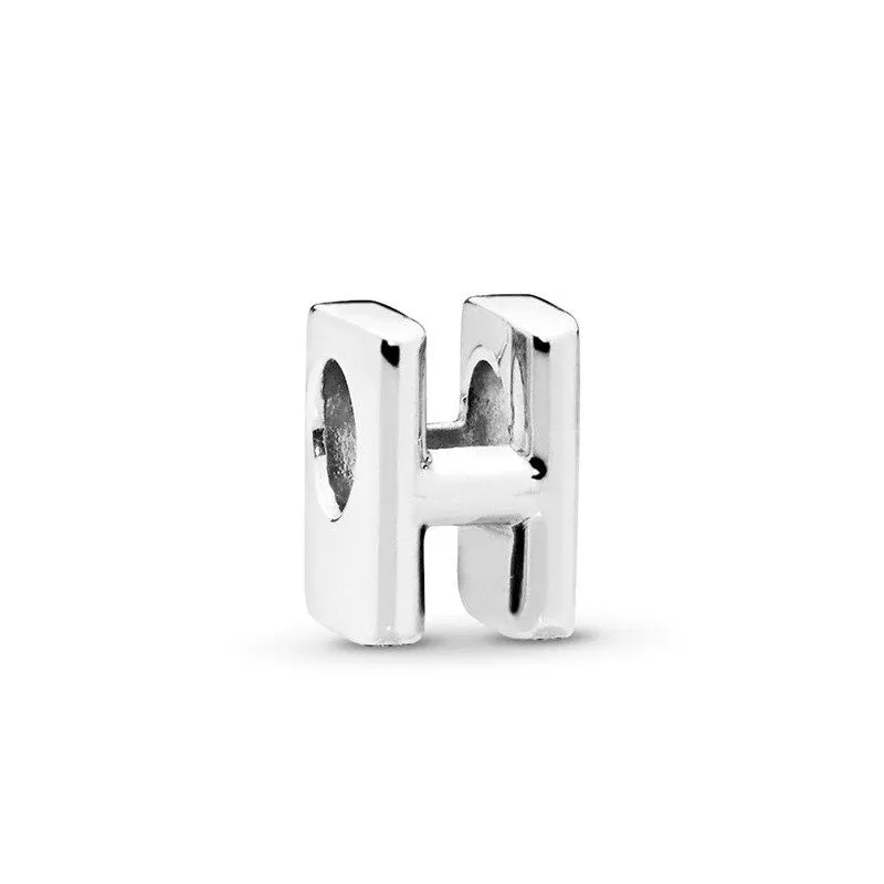 Sterling Silver Letter Alphabet A-Z Beads For DIY Jewelry