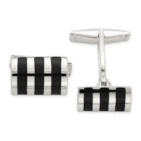 Sterling Silver Onyx Cufflinks